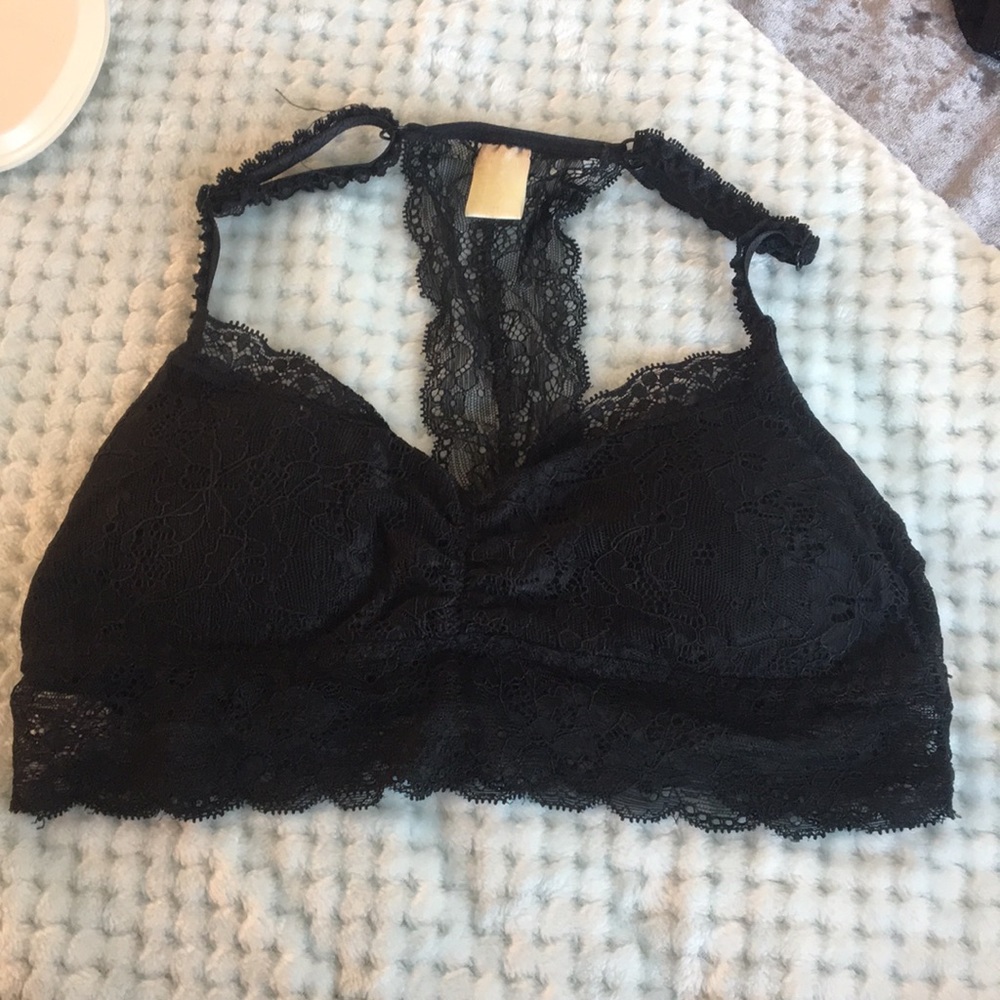 black lace bralette